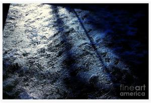 Sunlight Shadows on Ice - Abstract by Frank J Casella