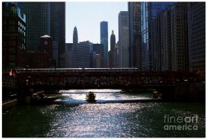 Chicago Morning Commute - Shower Curtain by Frank J Casella