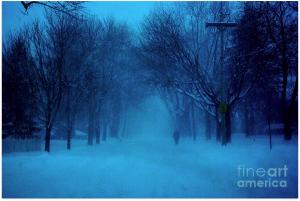 Blue Chicago Blizzard - Color Photo by Frank J Casella