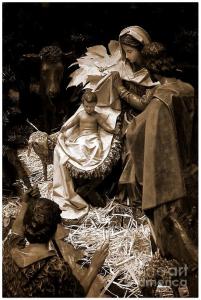 Holy Family Nativity - Color Monochrome - Featured